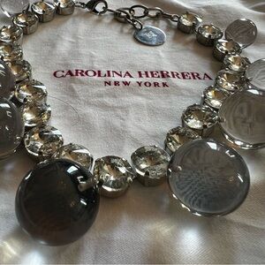 CAROLINA HERRERA- Authentic Bead and Rhinestone Necklace with Elegant Design